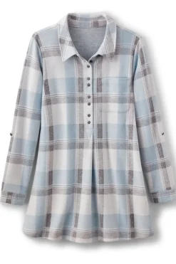 Fashion Soft Surroundings Mad About Plaid Top