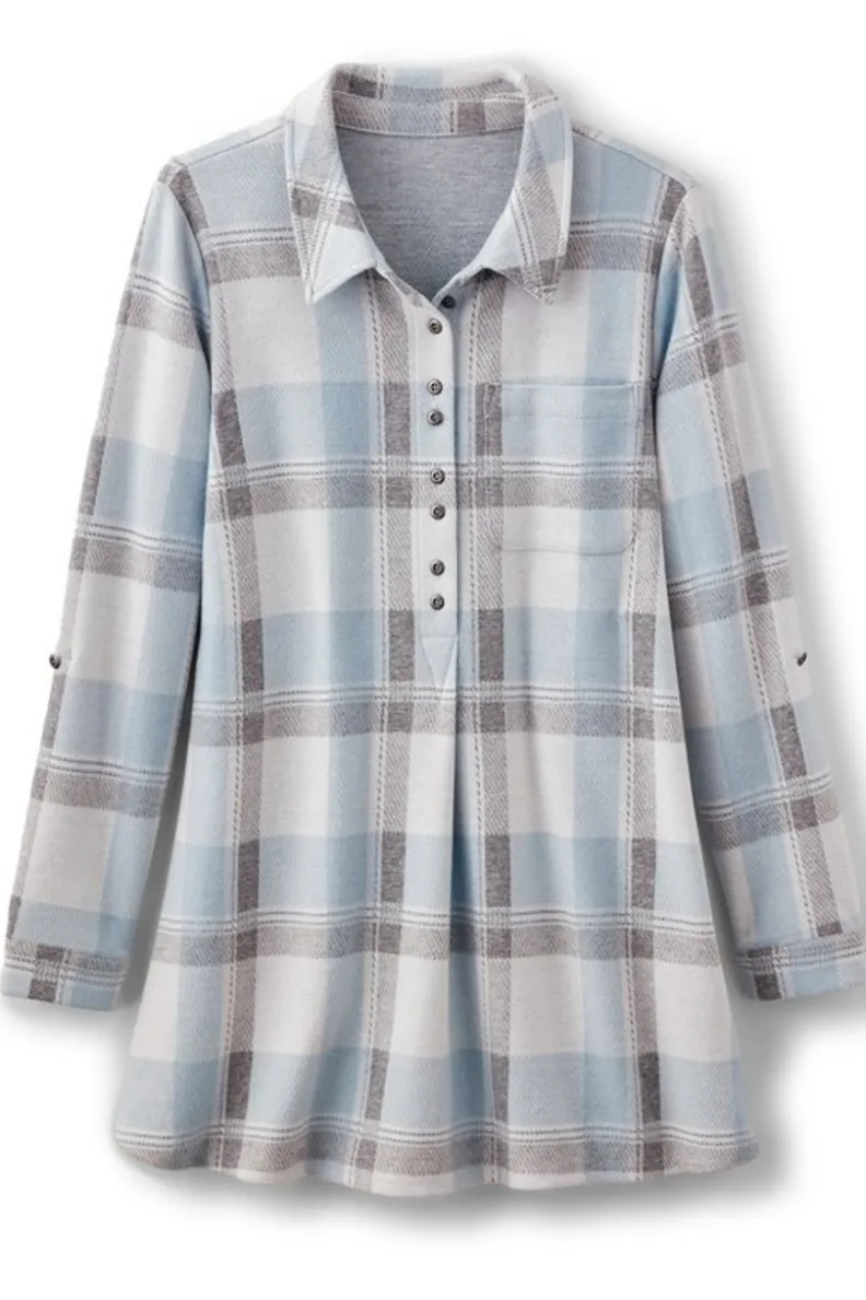 Fashion Soft Surroundings Mad About Plaid Top