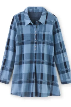 Fashion Soft Surroundings Mad About Plaid Top