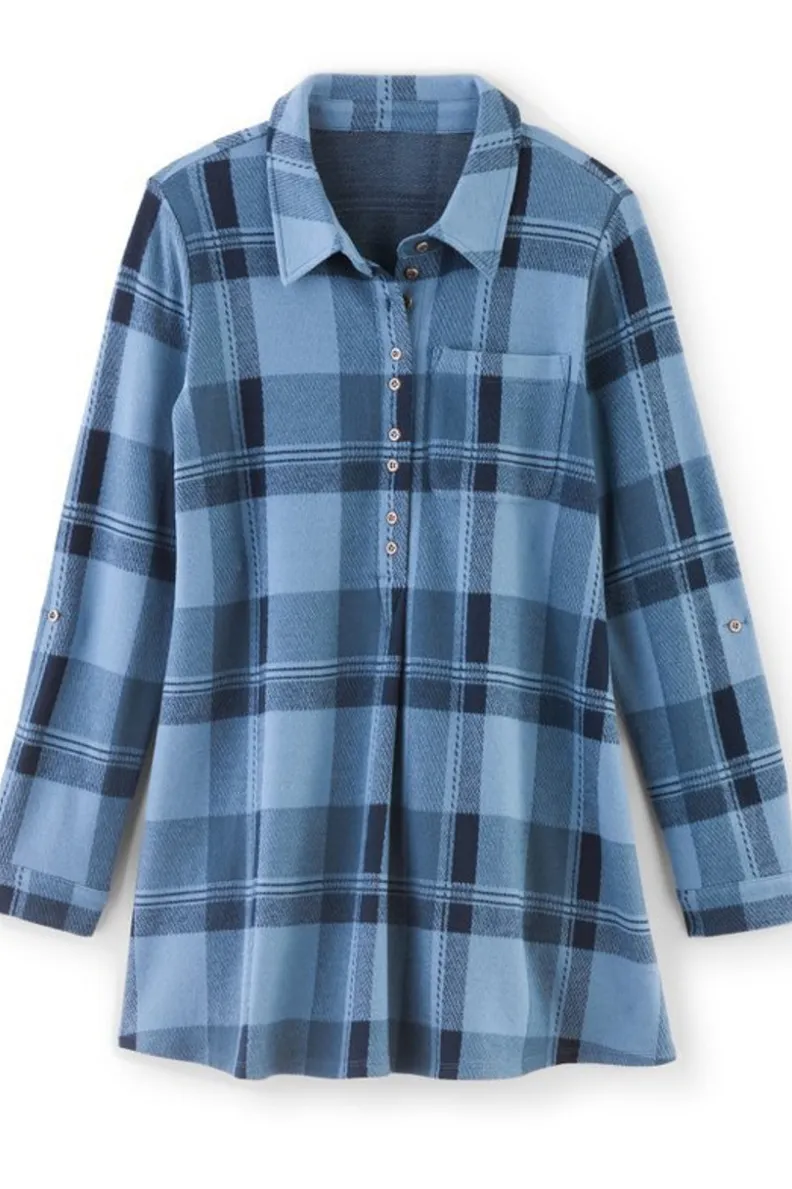 Fashion Soft Surroundings Mad About Plaid Top
