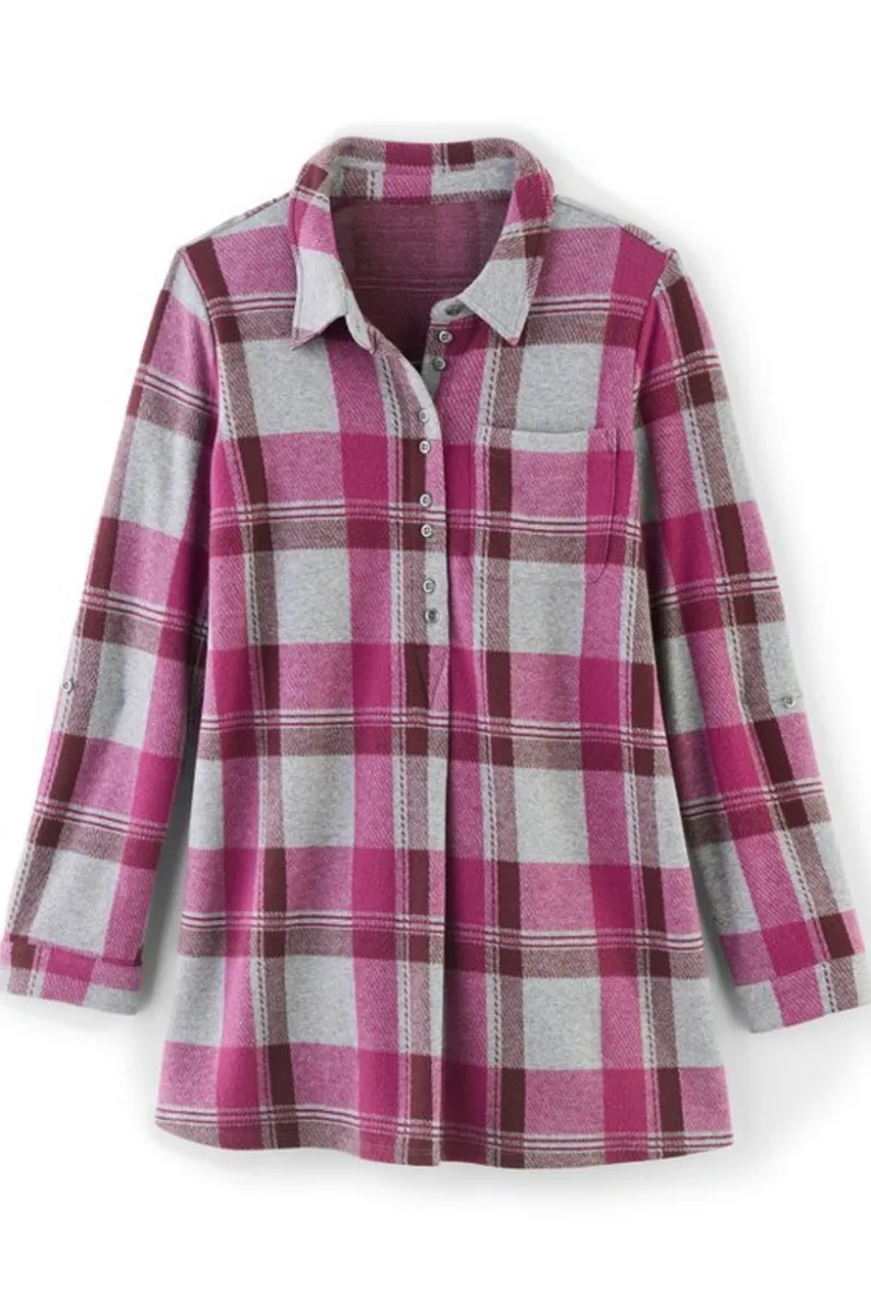 Fashion Soft Surroundings Mad About Plaid Top
