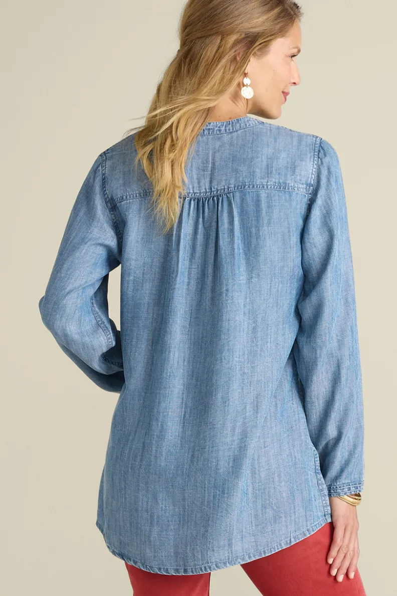 Online Soft Surroundings Maddie Tencel™ Tunic MediumBlueWash