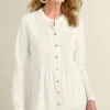 Sale Soft Surroundings Makara Button Tunic IvoryPearl