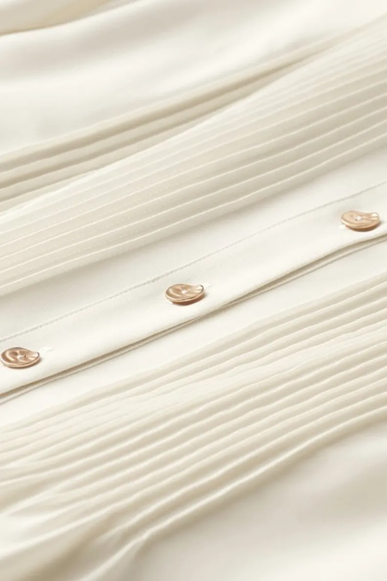 Sale Soft Surroundings Makara Button Tunic IvoryPearl