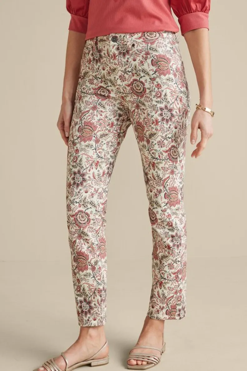 New Soft Surroundings Manisha Straight Leg Jeans DesertJacobean