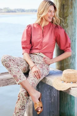 New Soft Surroundings Manisha Straight Leg Jeans DesertJacobean