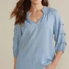 Clearance Soft Surroundings Marisol Tencel™ Top LightChambray