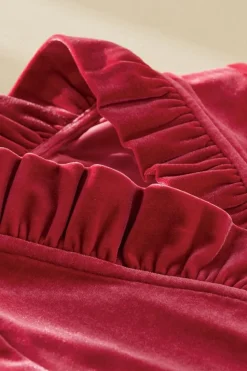 Fashion Soft Surroundings Marlee Ruffle Velvet Top