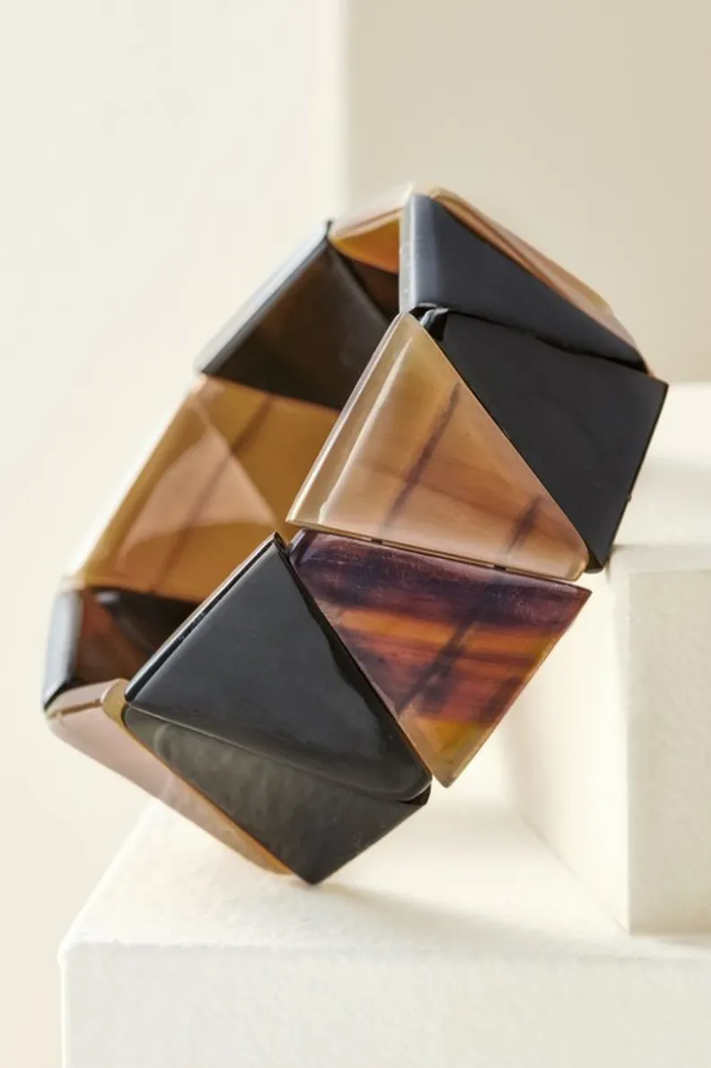 Sale Soft Surroundings Marquette Stretch Bracelet Black/NeutralMulti