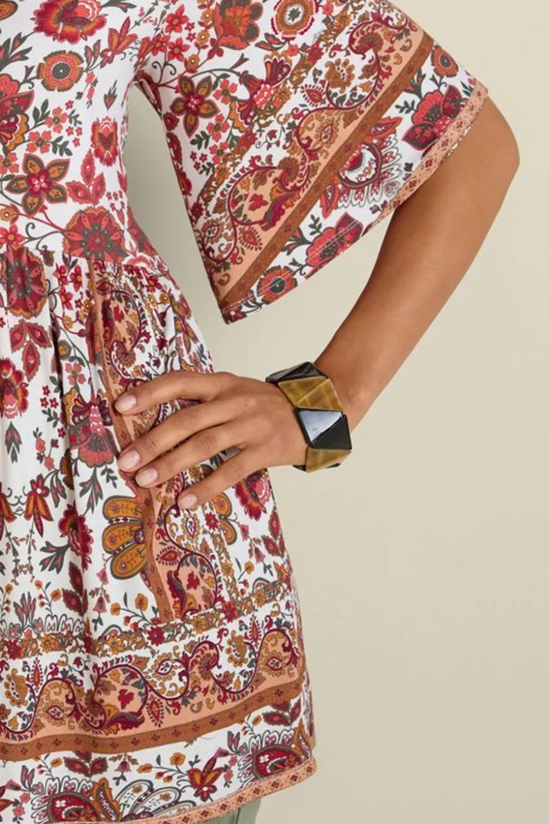 Sale Soft Surroundings Marquette Stretch Bracelet Black/NeutralMulti