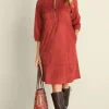 Clearance Soft Surroundings Martine Faux Suede Dress BossaNova