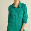 Clearance Soft Surroundings Matine Jacquard Tunic & Cami Evergreen