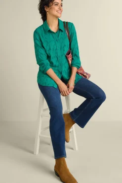 Clearance Soft Surroundings Matine Jacquard Tunic & Cami Evergreen