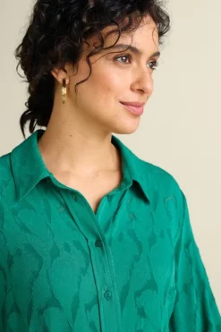 Clearance Soft Surroundings Matine Jacquard Tunic & Cami Evergreen