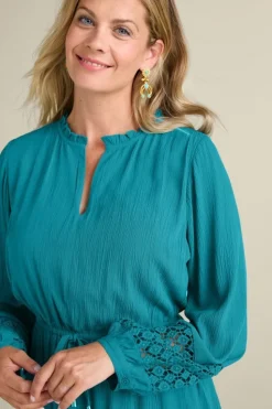 Sale Soft Surroundings Meara Gauze Dress TahitianTide