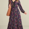 Fashion Soft Surroundings Meena Maxi Dress PaisleyGardenMulti
