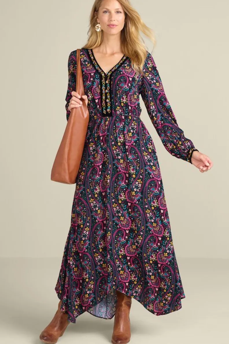 Fashion Soft Surroundings Meena Maxi Dress PaisleyGardenMulti