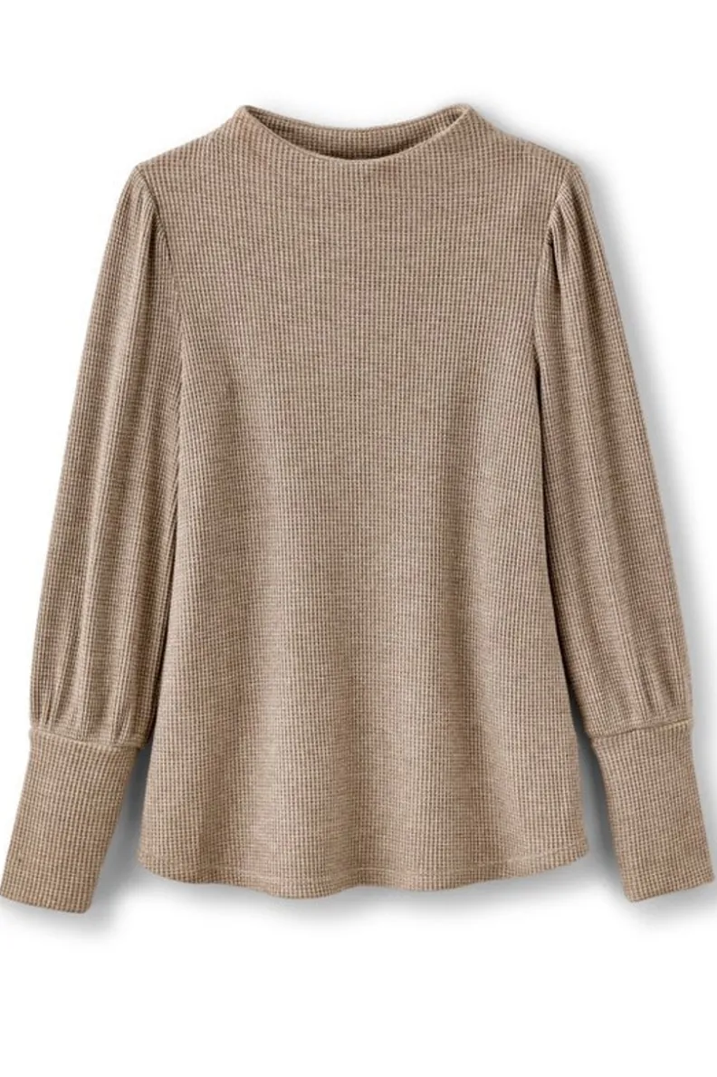 Hot Soft Surroundings Melina Waffle Pullover