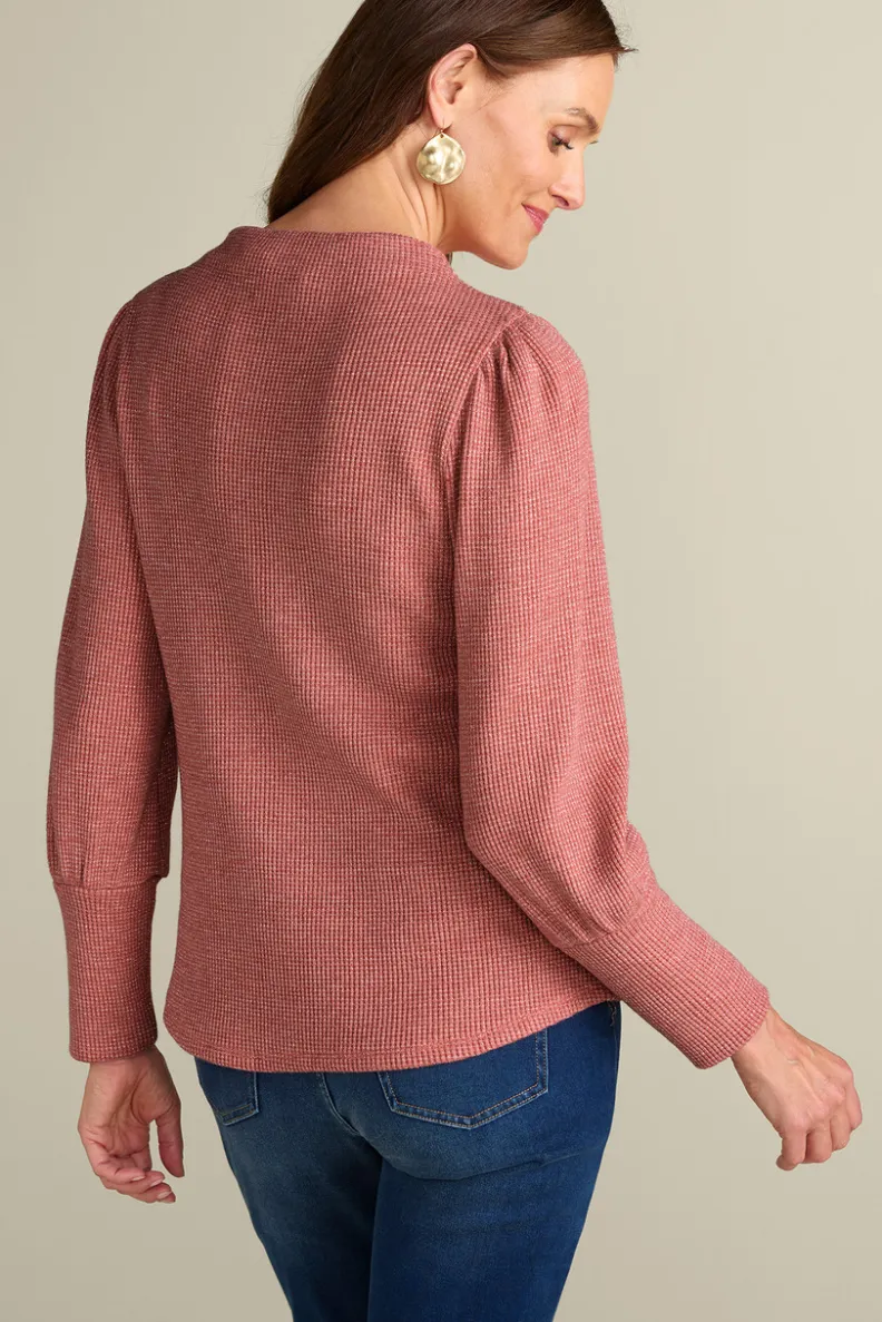 Hot Soft Surroundings Melina Waffle Pullover