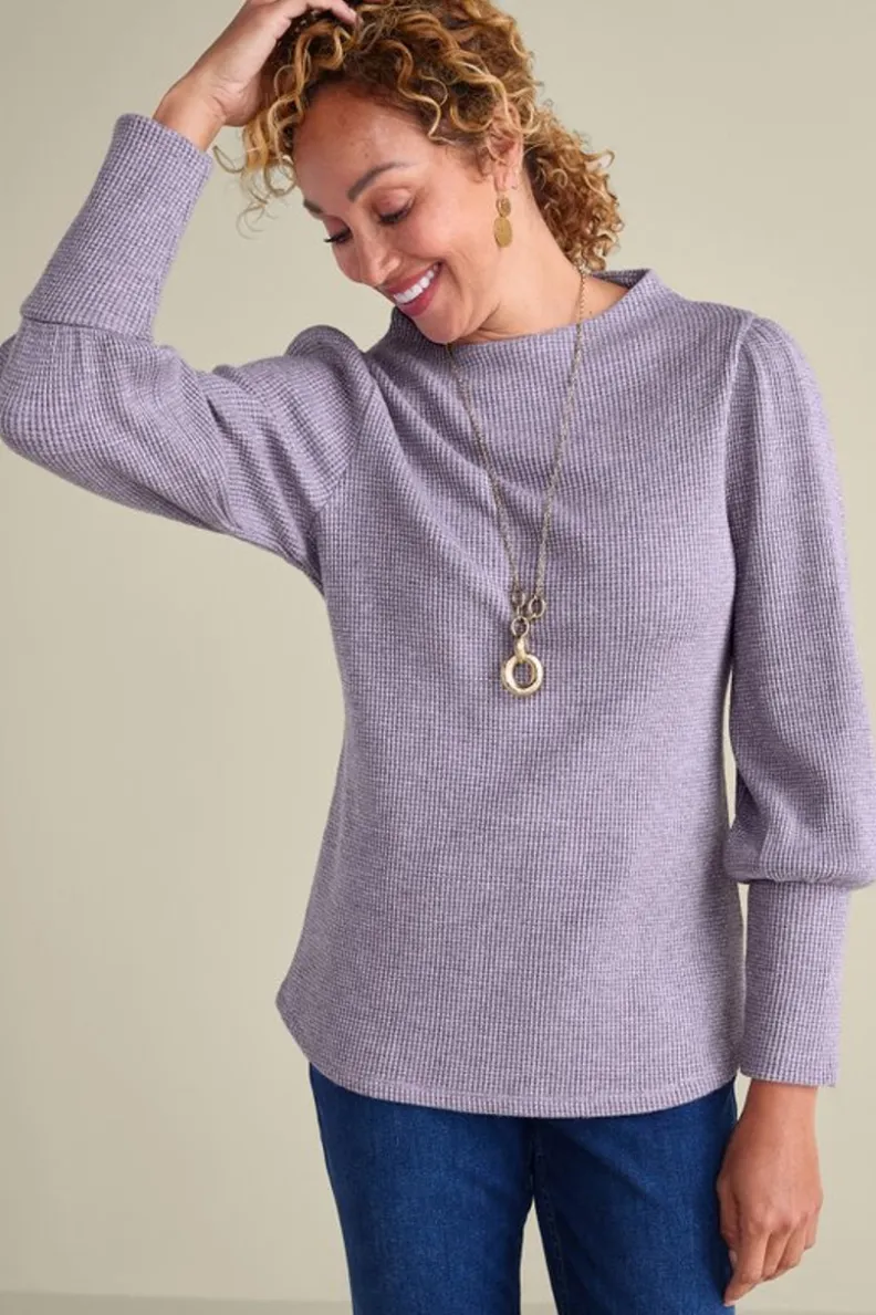 Hot Soft Surroundings Melina Waffle Pullover