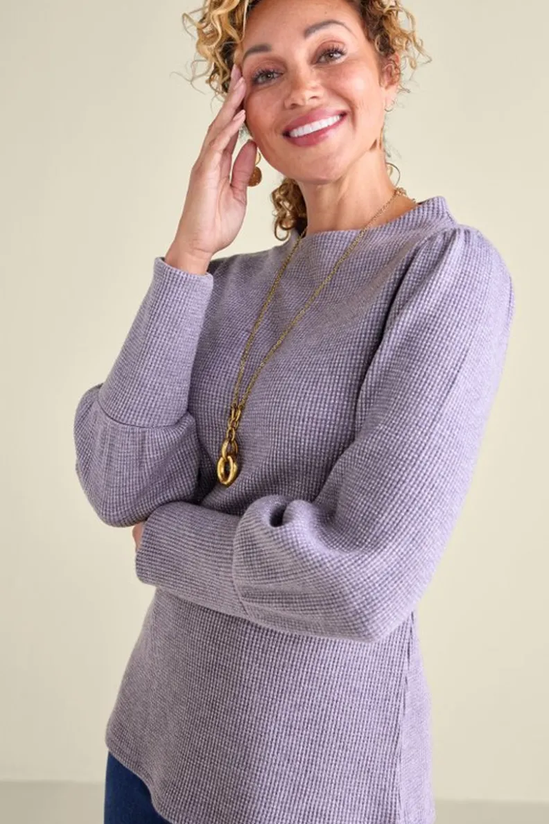 Hot Soft Surroundings Melina Waffle Pullover