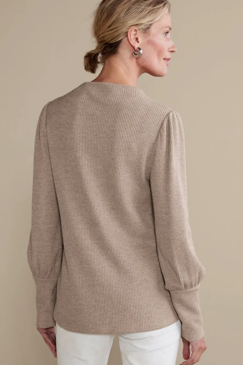 Hot Soft Surroundings Melina Waffle Pullover