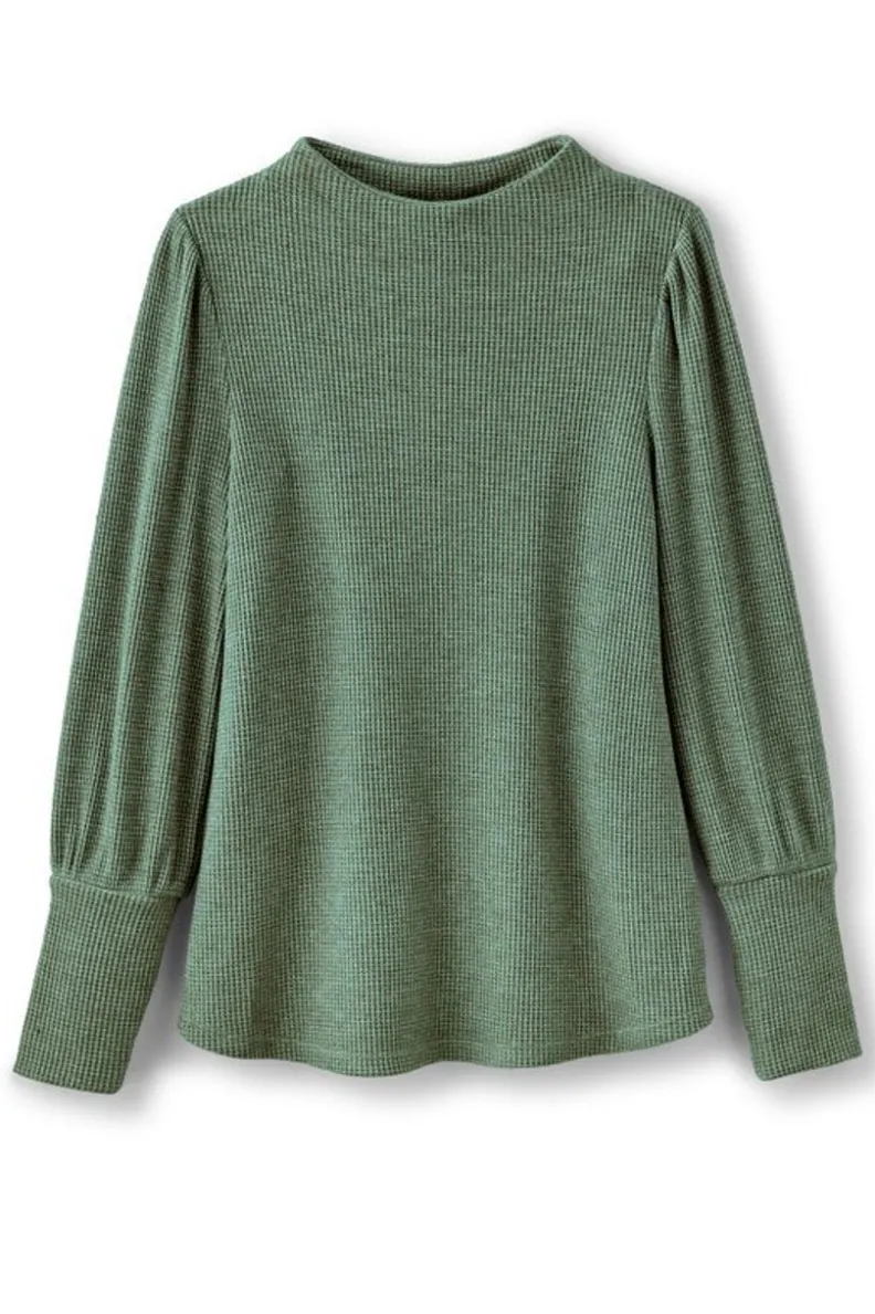 Hot Soft Surroundings Melina Waffle Pullover