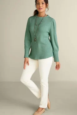 Hot Soft Surroundings Melina Waffle Pullover