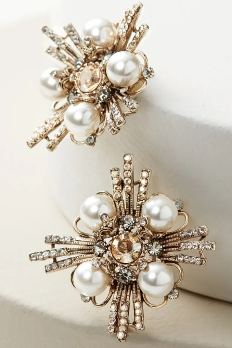 Best Soft Surroundings Melisa Crystal Earrings MetallicChampagne