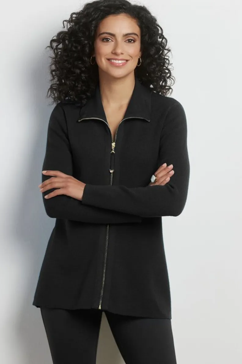 Discount Soft Surroundings Meria Zip Cardi