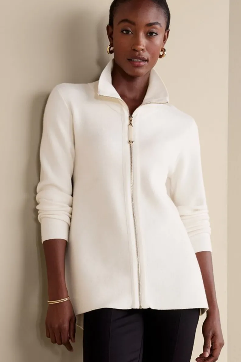 Discount Soft Surroundings Meria Zip Cardi