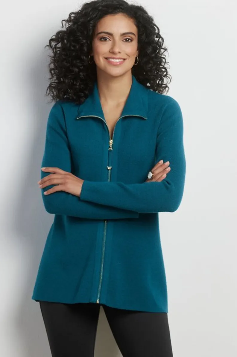 Discount Soft Surroundings Meria Zip Cardi