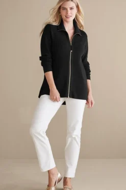 Discount Soft Surroundings Meria Zip Cardi