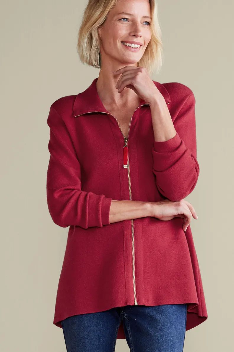 Discount Soft Surroundings Meria Zip Cardi