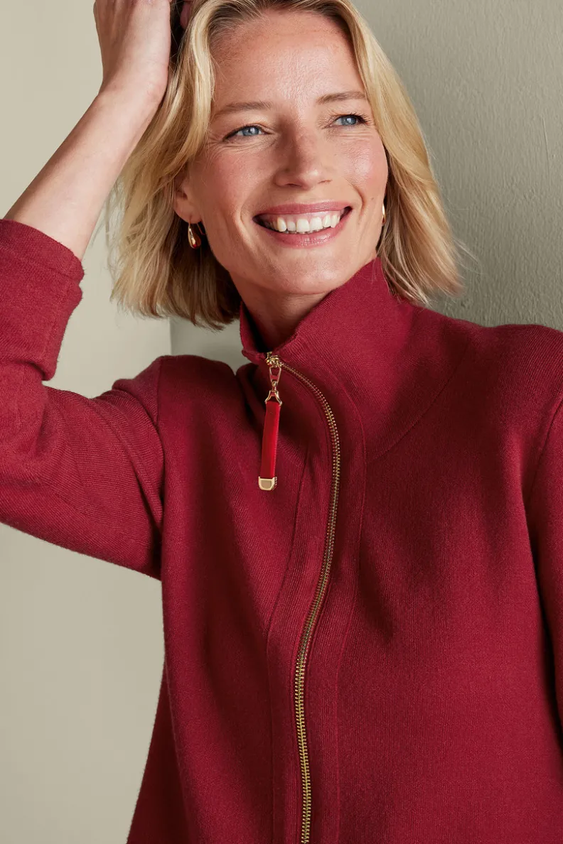 Discount Soft Surroundings Meria Zip Cardi