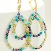 Discount Soft Surroundings Mimi Beaded Hoop Earrings BlueMulti