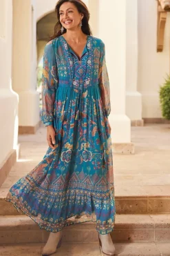 Fashion Soft Surroundings Mirapani Dress AyalettaBlue