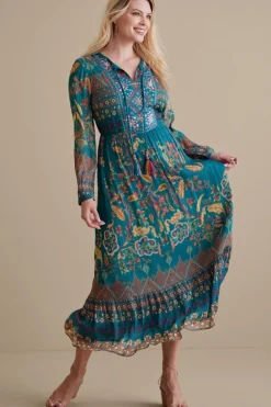 Fashion Soft Surroundings Mirapani Dress AyalettaBlue