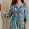 Online Soft Surroundings Mirapani Tunic AyalettaBlue