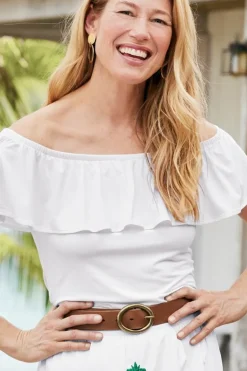 Clearance Soft Surroundings Monaco Leather Belt