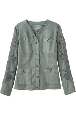 Online Soft Surroundings Monterey Utility Jacket AgaveGreen