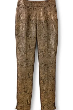 Discount Soft Surroundings Nevina Jacquard Trouser GoldFloral