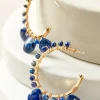 Best Soft Surroundings Odeta Hoop Earrings Lapis