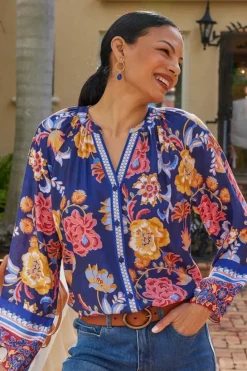 Online Soft Surroundings Ohana Blouse AkrotiriFlowers