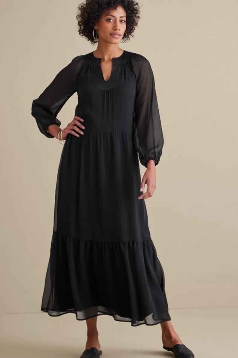 Online Soft Surroundings Olga Dress Black