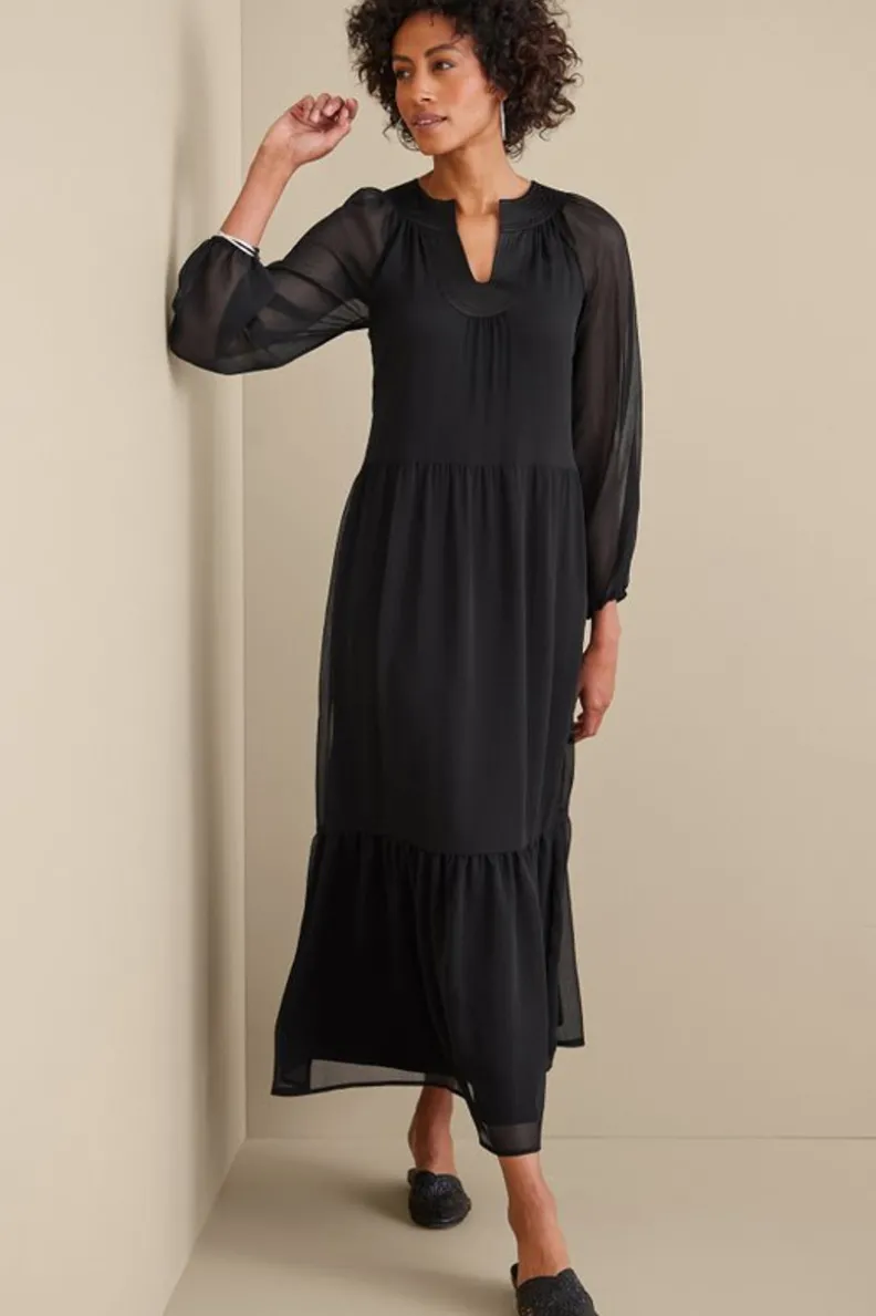 Online Soft Surroundings Olga Dress Black