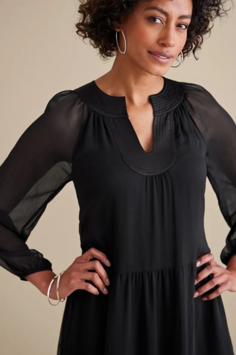 Online Soft Surroundings Olga Dress Black