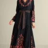Outlet Soft Surroundings Onyx Embellished Maxi Dress Black