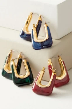 Discount Soft Surroundings Parker Square Hoop Earrings