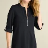 Best Soft Surroundings Patricia Ponte Tunic Black
